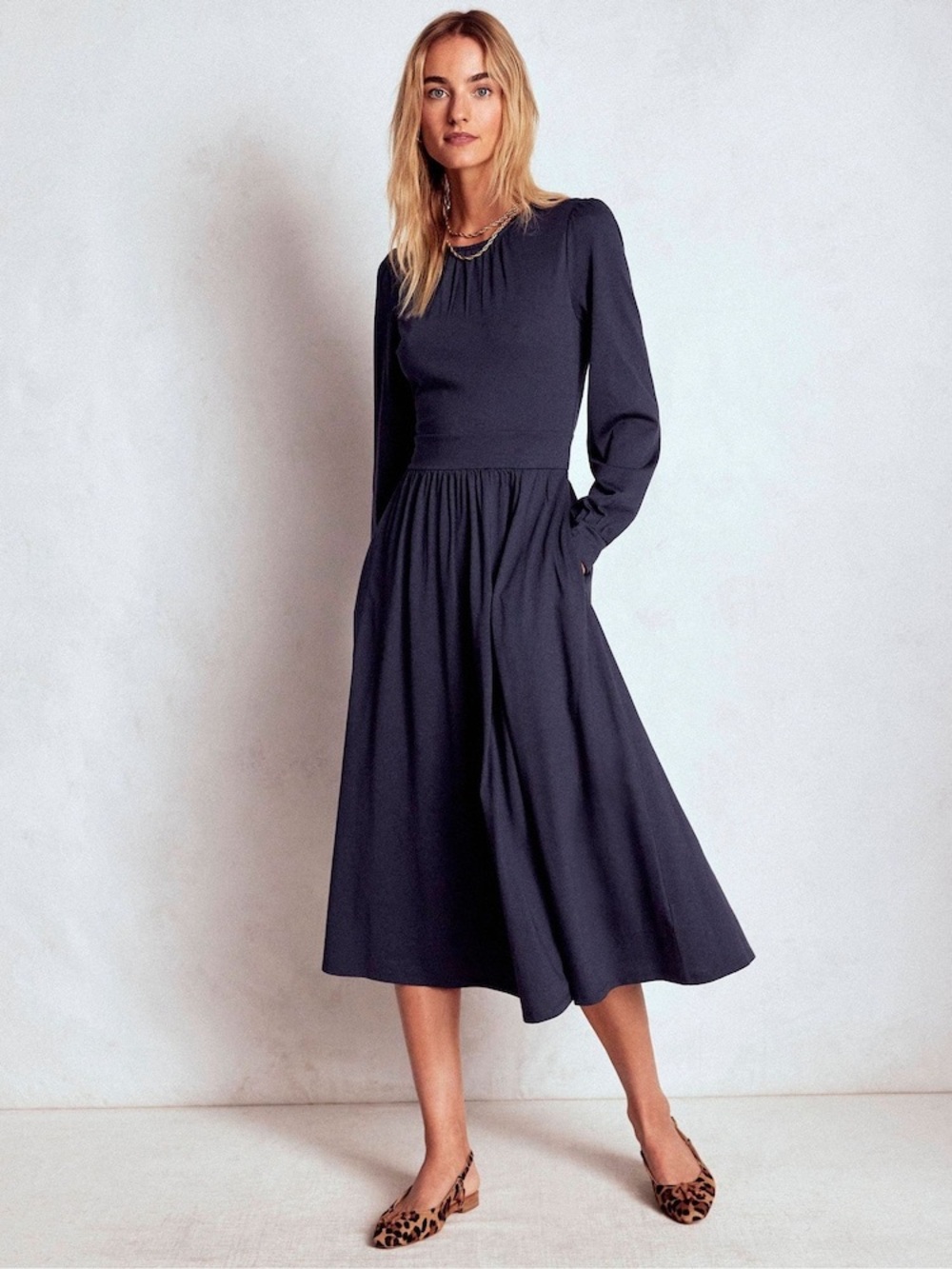Boden Blue Alexandra Jersey Midi Dress